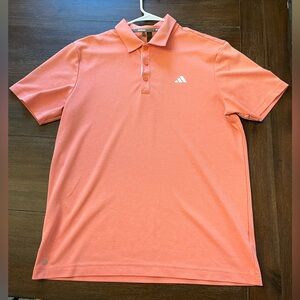 Adidas Men’s Golf Shirt - Orange , Size Medium